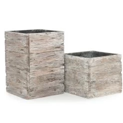 Woodlodge 25cm Square Driftwood Planter