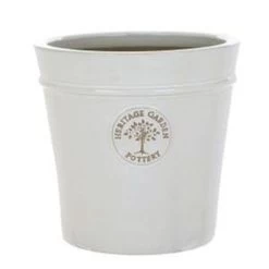 Woodlodge 41cm White / Cream Glazed Heritage Pot