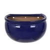 Woodlodge 26cm Blue Glazed Blossom Wall Pot 2 Woodlodge 26cm Blue Glazed Blossom Wall Pot -Primus Store 5021346436006