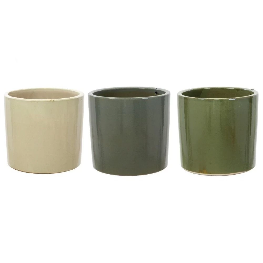 Woodlodge 38cm Conical Glazed Pot (Choice Of 3) 3 Woodlodge 38cm Conical Glazed Pot (Choice Of 3)