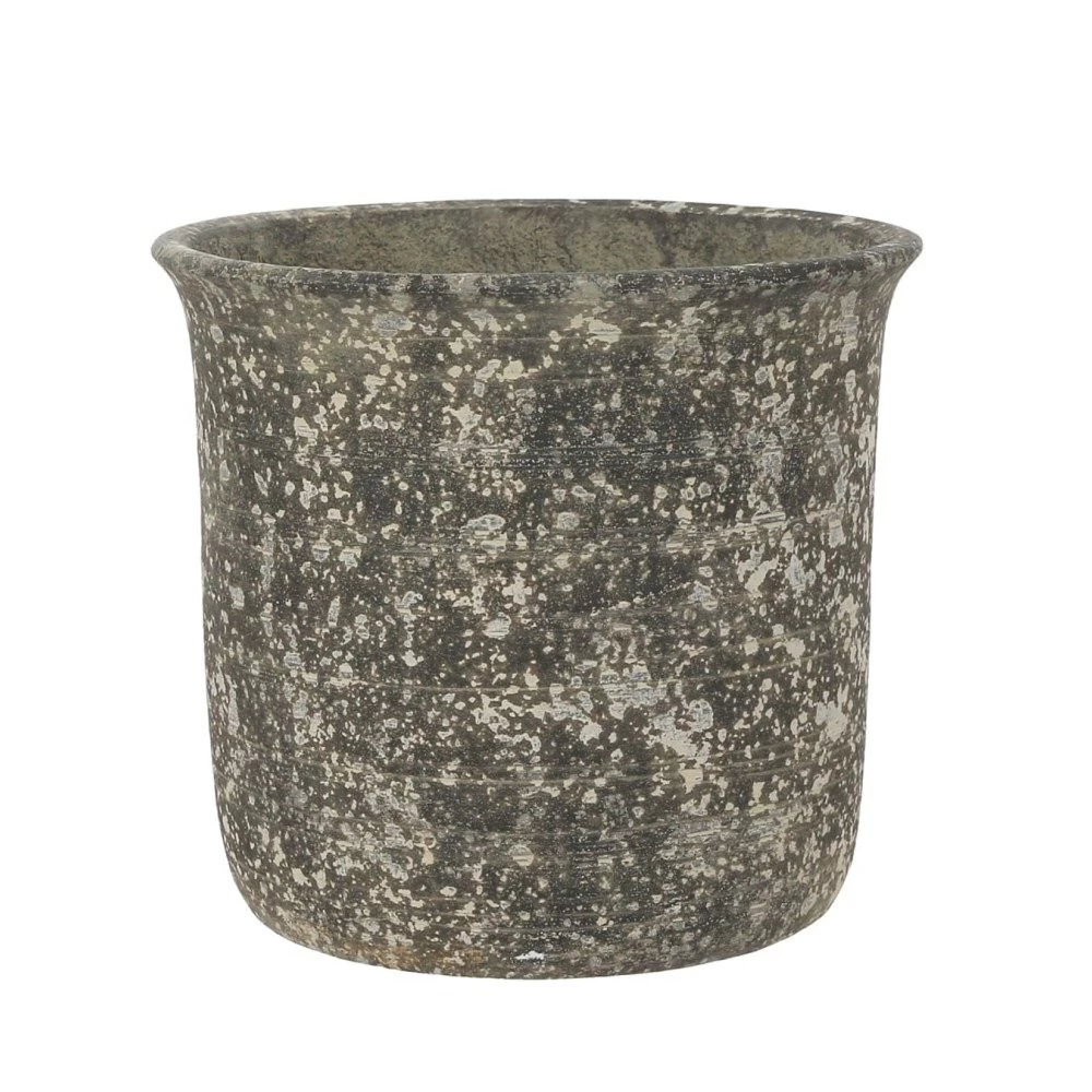 Woodlodge 37cm Rustic Weathered Round Pot 3 Woodlodge 37cm Rustic Weathered Round Pot