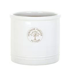 Woodlodge 38cm White / Cream Glazed Heritage Cylinder Pot -Primus Store 5021346500646 3