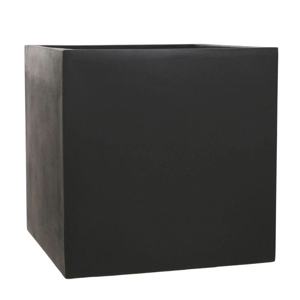 Woodlodge 50cm Black Polylite Cube Planter 3 Woodlodge 50cm Black Polylite Cube Planter