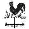 Primus Metal Cockerel Silhouette Weathervane