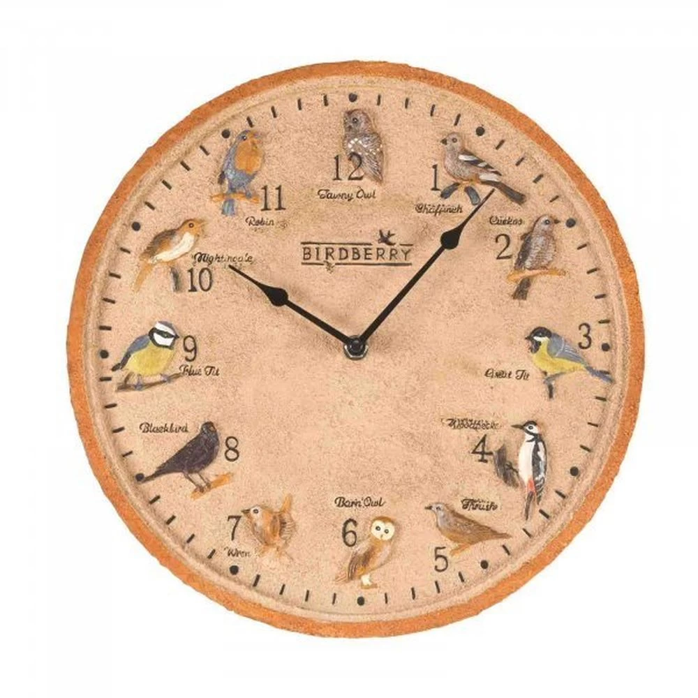 Outside In 12" Birdberry Wall Clock 3 Outside In 12" Birdberry Wall Clock