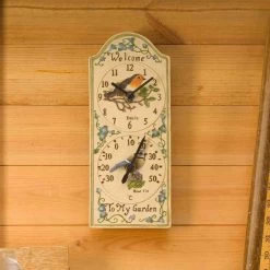 Outside In 28cm Birdberry Wall Clock & Thermometer 7 Outside In 28cm Birdberry Wall Clock & Thermometer -Primus Store 5050642006385 3