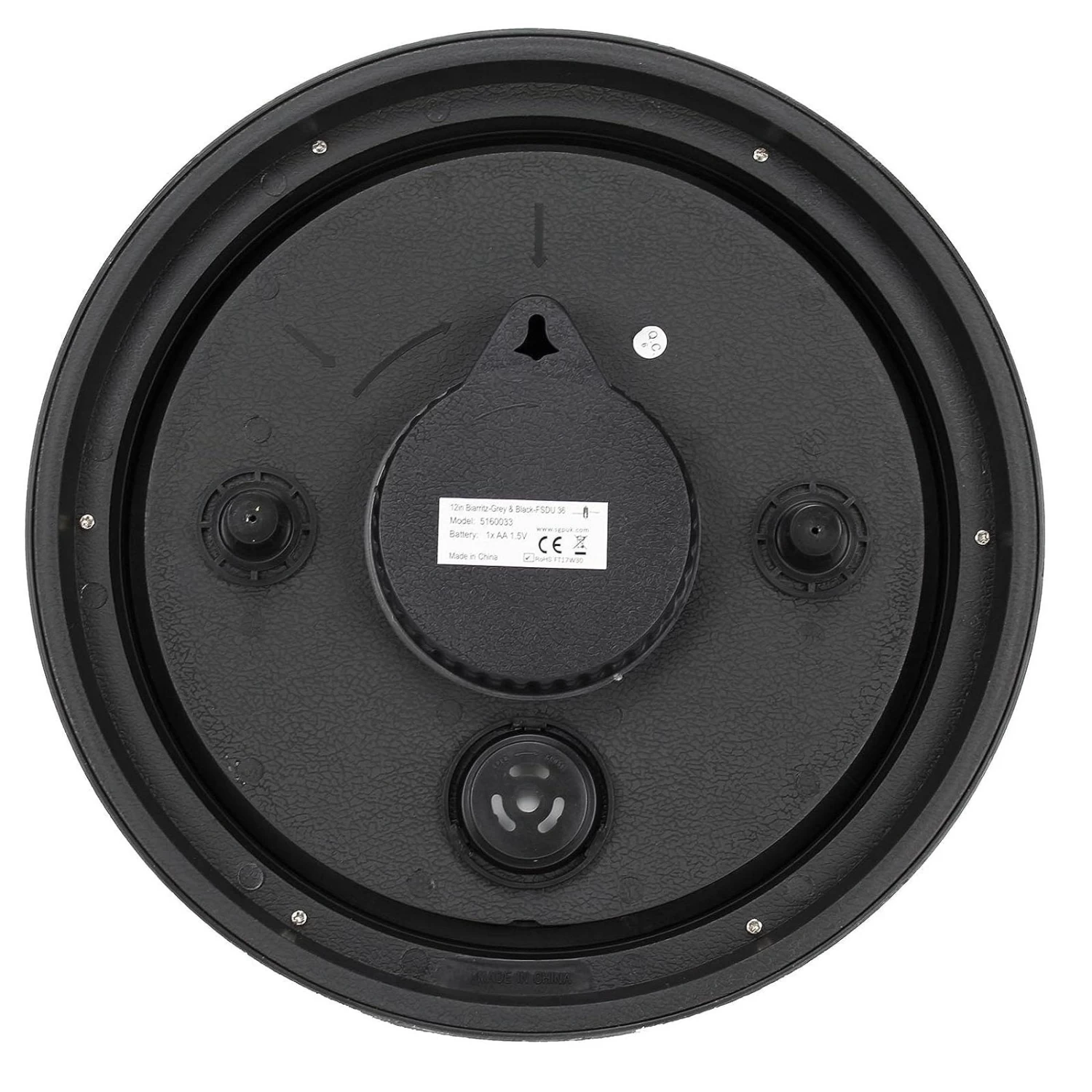 Outside In 12" Black Biarritz Clock 4 Outside In 12" Black Biarritz Clock - Image 2