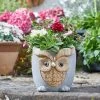 Flamboya 23cmWoodstone Owl Planter 1 Flamboya 23cmWoodstone Owl Planter -Primus Store 5050642048118