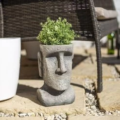 La Hacienda 26cm Resin Easter Island Head Planter 7 La Hacienda 26cm Resin Easter Island Head Planter -Primus Store 5055025558239 3