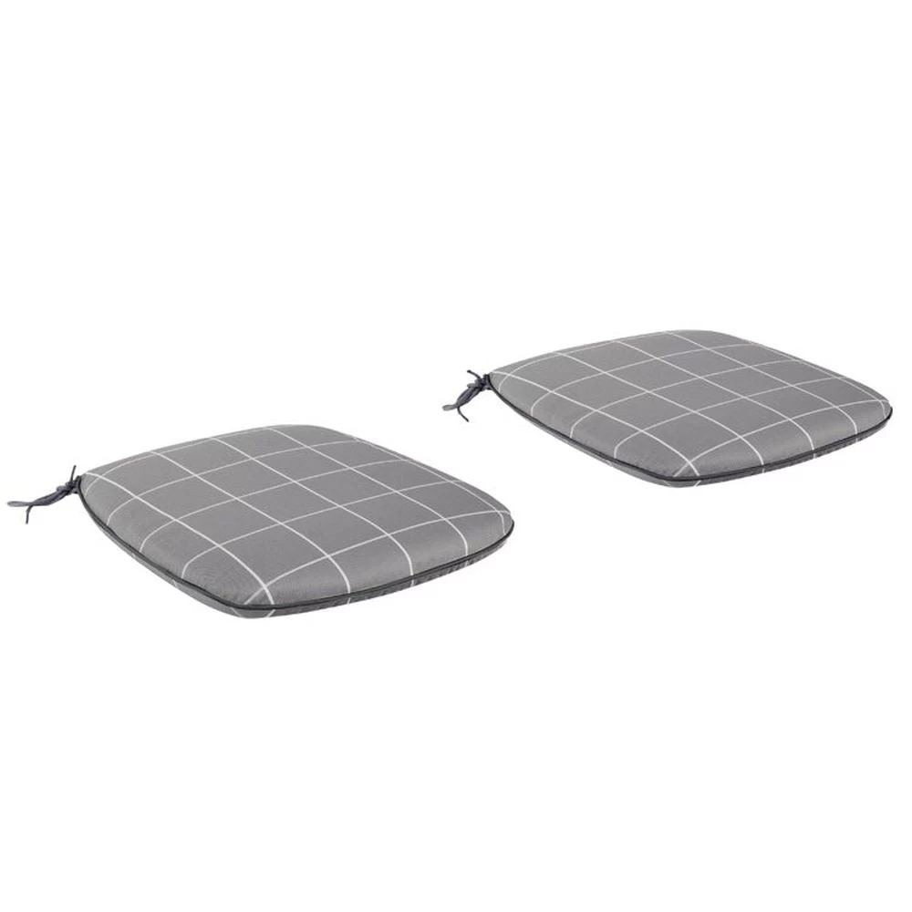 Kettler Cafe Roma Slate Checkered Seat Pads (1 Pair) 2 Kettler Cafe Roma Slate Checkered Seat Pads (1 Pair)