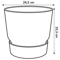 Elho 25cm Leaf Green Greenville Round Planter 9 Elho 25cm Leaf Green Greenville Round Planter -Primus Store 8711904332433 3