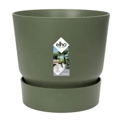 Elho 25cm Leaf Green Greenville Round Planter