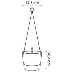 Elho 24cm Leaf Green Greenville Hanging Basket Planter -Primus Store 8711904332440 3