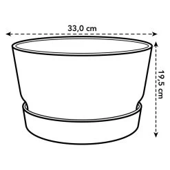 Elho 33cm Leaf Green Greenville Bowl Planter -Primus Store 8711904332464 3